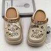 Plataforma de Comercio Electrónico Transfronterizo para Accesorios para Zapatos Estilo Crocs, Dijes Decorativos para Zapatos DIY, Serie de Mariposas Metálicas Texturizadas