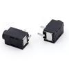 Jack de Auriculares de 2.5 mm PJ-210E Enchufe de inserción horizontal de tres pines Cabeza corta totalmente de plástico con cubierta trasera metálica Interfaz de carga