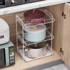 Estante de Almacenamiento de Cocina Estante de Almacenamiento de Mesa Artefacto Doméstico Escritorio Multicapa Gabinete Partición en Capas Estante para Colocar Platos