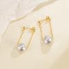 Pendientes elegantes de borla de perlas grises estilo coreano para mujer, simples, de lujo ligero, diseño nicho francés, de alta gama, adelgazantes