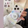 Soporte Magnético Adecuado para Funda de Teléfono iPhone 18 Pro Max, Película Suave Apple 16, Oso de Nácar Chapado en Oro 13, 17 Diseño Creativo