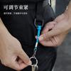 Llavero para exteriores hebilla de montañismo cuerda de mano anti-pérdida hebilla fija de acero inoxidable cordón para joyería llavero multifunción al por mayor