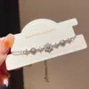 Pulseira Ajustável Flor de Floco de Neve com Zircônia de Luxo Leve Nicho de Alta Qualidade Retrô Francês Exquisita Elegante Versátil