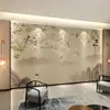Papel tapiz de pared de fondo para TV, modelo nuevo 2026, tela de pared para sala de estar de estilo chino nuevo, papel tapiz de tela de pared con paisaje floral y de aves de estilo americano