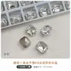 Decorações de Nail Art Brancas de Alta Qualidade, Strass com Base Pontiaguda, Alternativa ao Cristal K9, Cubos de Açúcar Quadrados, Ovo de Pombo, Doce de Pedra, Strass Transparente Grande