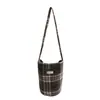 Bolsa Xadrez Grande Capacidade Retrô Fashion para Mulheres 2025 Inverno Nova Casual Versátil Bolsa Saco Bolsa de Ombro para o Dia a Dia