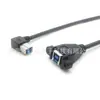 Cabo de Extensão USB 3.0 Personalizado pelo Fabricante com Orelhas de Parafuso para Painel Traseiro