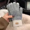 Luvas Quentes de Tricô Compatíveis com Tela Sensível ao Toque para Outono e Inverno, Luvas de Ciclismo Espessas com Dedos Inteiros e Forro de Lã, Feitas Sob Medida por Fabricantes para Proteção Contra o Frio do Nordeste
