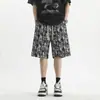 Shorts Tie-Dye Estilo Americano Novo Modelo 2026 Verão Unissex Soltos Respiráveis Tendência Casual para Uso Externo
