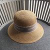 Viaje de Verano Protección Solar Estilo Padre-Hijo Ciervo Sombrero de Paja para Niños Sombrilla de Algodón Ajustable Exterior Ala Ancha