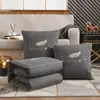 Almohada y manta dos en uno cojín para respaldo de asiento de coche manta sofá aire acondicionado colcha de verano oficina almohada para siesta plegable