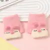 Guantes Calientes para Niños Invierno Dibujos Animados Lindos Guantes para Bebés de 1 a 3 Años Gateo Juego Guantes de Medio Dedo para Bebés