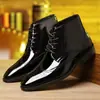Zapatos de cuero para hombre transfronterizos, zapatos de cuero formales de negocios de caña alta estilo británico, zapatos de cuero casual de punta y talla grande, zapatos de hombre de alta gama