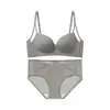 Ropa interior sin costuras tipo "Pure Desire" amigable con la piel para senos pequeños, Realce, Control lateral del busto, Anticaída, Transpirable, Cómodo, Conjunto de sujetador sin varillas