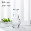 Juego de Jarrones Transparentes de Vidrio con Flores Secas para Sala de Estar y Dormitorio, Juego de Botellas de Vidrio Hidropónico en Relieve, Estilo Europeo Vintage de Boca Estrecha