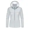 Roupa de Proteção Solar Casual Moda Verão Masculina e Feminina de Seda Gelada Absorvente de Suor Secagem Rápida Jaqueta Cor Sólida Gola Alta Roupa de Proteção Solar Solta Tendência Marca
