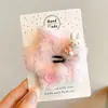 Grampo de Cabelo Estilo Zhao Lusi com Lindo Laço Lateral, Acessório de Cabelo para Franja e Laterais, Grampo de Cabelo de Pelúcia
