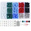 435 piezas6MM Cuentas Acrílicas Multicolor para Ábaco para Pulsera Collar DIY Accesorios para Hacer Joyería