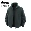 Chaqueta de Forro Polar Jeep spirit para Hombre Gruesa Sherpa Cálida Superior Cárdigan para Exteriores Chaqueta de Forro Polar