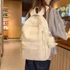 Nova Mochila de Urso de Grande Capacidade para Aluno do Ensino Médio Bolsa Escolar Menina ins Alta Aparência Moda Casual Mochila Leve