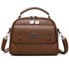 Bolso de Hombro de Cuero Suave Nuevo 2025 para Mujer, Simple, Versátil, a la Moda, Lujo Ligero Transfronterizo, Bolso de Mano Portátil para Madre de Mujer Multicapa