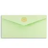 Papel de Carta Verde Retro de Alta Gama, Sobres Engrosados, Logo Estampado en Caliente, Exquisitas Cartas de Amor Literarias al por Mayor