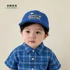Chapéu de Bebê Estilo Primavera e Outono Boné de Baseball com Letras Bordadas, Aba Macia, Estilo Coreano, Chapéu de Sol Infantil Versátil Casual