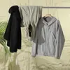 Jaqueta Cardigan Splicing com Capuz Leve e Respirável Jaqueta Camada Intermediária Dinâmica Quente Temperatura Constante Jaqueta Jaqueta Hoodie 9685