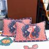 Fundas de Almohada de Algodón Puro Estilo Nuevo, un Par de Fundas de Almohada para Pareja del Hogar Hechas de Gasa, Algodón Simple, No Sueltan Pelusa, con Lazos, Engrosadas