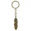 Chaveiro Popular Criativo de Asa de Bronze, Chaveiro Simples Artístico Retrô em Forma de Pena, Acessório para Sacola de Presente Pequena