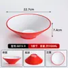 Tazón de melamina A8 para hot pot picante, tazón cónico de melamina de dos tonos, tazón para fideos de caracol de restaurante de fideos comercial, tazón para ramen, tazón para fideos mixtos