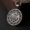 Comercio exterior transfronterizo europeo y americano nuevo Keltron Vikingo titanio acero disco colgante collar moda tendencia joyería para hombre