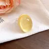 Anillo Ovalado Vintage Luminoso y Elegante, Anillo Versátil y de Moda para Dedo Índice, Joyería de Lujo Ligero de Nicho de Alta Gama