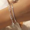 Versão coreana do estilo INS star bracelet feminino atacado 2024 novo nicho de luxo leve high-end Coringa colar de camada dupla