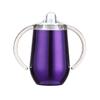 10oz cross-border binaural casca de ovo leite xícara de chá de aço inoxidável copo de vinho tinto duplo punho grande barriga crianças garrafa térmica xícara atacado