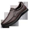 2024 TikTok Live vende zapatos de otoño nuevos para hombre, de talla grande, de cuero genuino para exteriores, sin cordones, para papá.