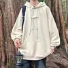 Moletom versátil de cor sólida estilo Hong Kong para homens, novo top esportivo casual com capuz para primavera e outono, jaqueta masculina moderna