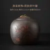 Estante de exhibición antiguo chino modelo de casa de sala de té gabinete de té adornos tetera de té tarro sellado de cerámica tetera de barro cocido juego de té