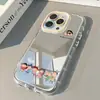 Adequado para capa de celular espelhada para iPhone 17 Pro Max, óleo 16, nova 15 desenho animado 14, capa de celular para 17 Pro