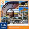 Escultura de Gazebo de Metal para Parque ao Ar Livre, Corredor Grande com Estrutura de Aço, Pavilhão de Pátio, Gazebo de Paisagismo em Aço Inoxidável