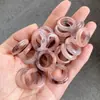 Anillo de Flor de Durazno de Seda Dorada de Xinjiang Anillo de Cola de Anillo de Jade Color Hibisco Anillo para Correr DIY Accesorios