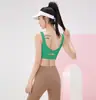 2024 novo yoga fitness exercício com bojo manga curta costas bonitas corrida Pilates roupas esportivas de yoga atacado
