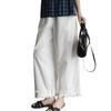Pantalones Casuales de Encaje Versátiles de Ajuste Holgado con Cintura Elástica Verano Nuevo de Cintura Alta Adelgazantes de Pierna Ancha Fluidos A4608