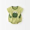 Ropa de verano para recién nacidos, nueva bolsa de pedos para niños y niñas, ropa de bebé de dibujos animados de dinosaurios, luna llena, ropa de un solo cuerpo para bebés y niños pequeños que salen.