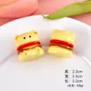Ursinho Fofo Hambúrguer Comida Brinquedo Acessórios Casa de Bonecas DIY Feito à Mão Gel de Creme Presilha de Cabelo Acessórios de Cabelo Acessórios de Resina