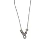 Colar Pingente de Anel de Metal Simples Moda Retro Francesa com um Design Único de Luxo Leve e Estilo Versátil
