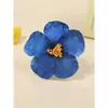 Novo Encantador Design de Grampo de Cabelo Flor Gesang Flor de Hibisco Simulada Clipe para Franja Clipe Lateral Versátil Adorno de Cabeça Doce para Mulheres