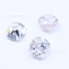 Zirconia Cúbica de Alta Calidad con Corte Flor de Hielo, Flor de Hielo de Color en Corte Cushion, Piedra Suelta con Parte Posterior Puntiaguda para Anillo, Venta Caliente de Fábrica