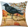 Funda de Almohada Halloween Calabaza Divertida Transfronteriza Amazon Estampado de Lino Funda Decorativa para Cojín de Sofá del Hogar