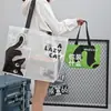 Bolsa Tecida Transparente de Desenho Animado Personalizada PP Grande Chamativa Bolsa de Mão Tecida para Compras Bolsa para Roupas Logo Personalizado